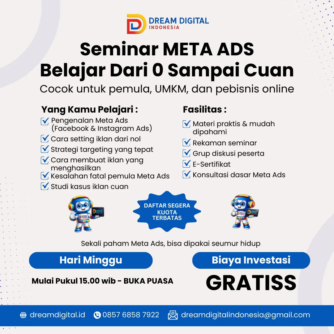 Seminar Meta Ads Dari 0 Sampai Cuan