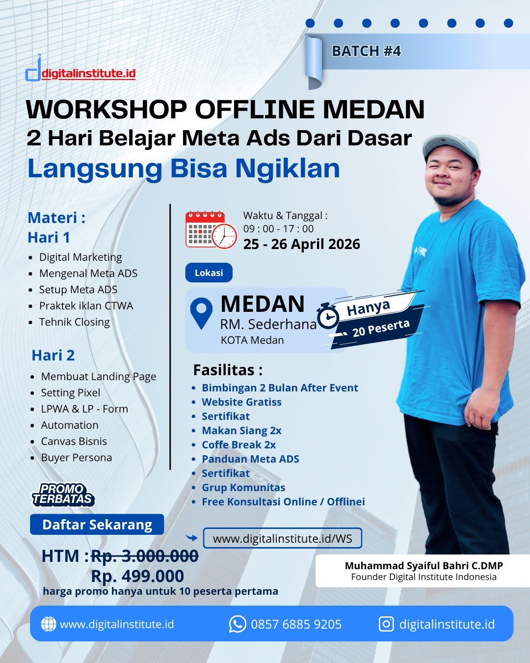 Workshop Offline Meta Ads Medan 2 hari full